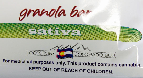 		<p class="p1">The label on a cannabis infused granola bar is displayed in the Simply Pure company kitchen in Denver, Colorado. The prevalence of medical marijuana dispensaries in Denver has moved pot into the mainstream in Colorado's capital city, advoc