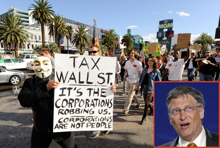 "I just can’t imagine these millionaires and billionaires going down and barricading the streets because they are going to have to pay 4 or 5 percent more in taxes. I mean, it’s going to be rough for them," Gates joked on ABC's <em>This Week</em>. "There’