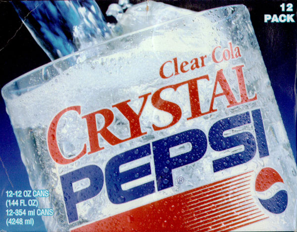 		<p sizcache08909911070151473="43 130 10" sizset="false">Crystal Pepsi was a caffeine-free soft drink sold in the U.S., Canada and Australia as a "clear alternative" to other colas. Its marketing slogan was: "You've never seen a taste like this." You als