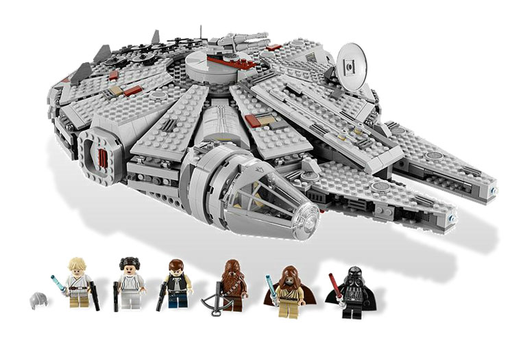 Escape from Darth Vader with this LEGO model of Star Wars Millennium Falcon 7965, featured in the 1977 film, <em>Star Wars: A New Hope</em>. Complete with more than 1,000 pieces and 6 mini action figures, it’s a top-selling toy on Amazon, but it sets pare