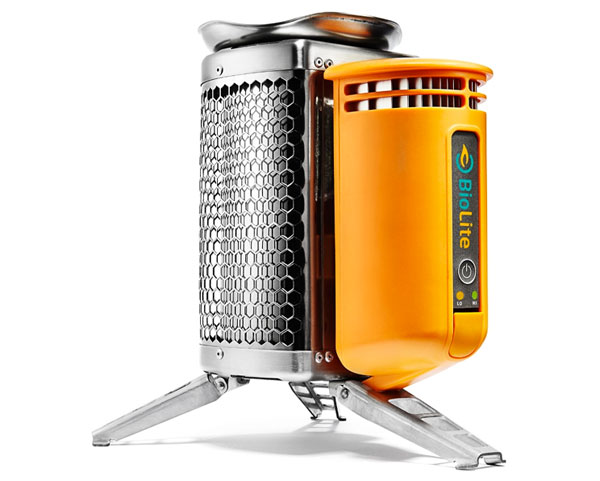 Camping stoves are good to have around in disasters – especially if you have an electric stove at home. This one is a little more rugged than most since it’s powered by building a small fire under it, but that means there’s no need to lug around heavy pet