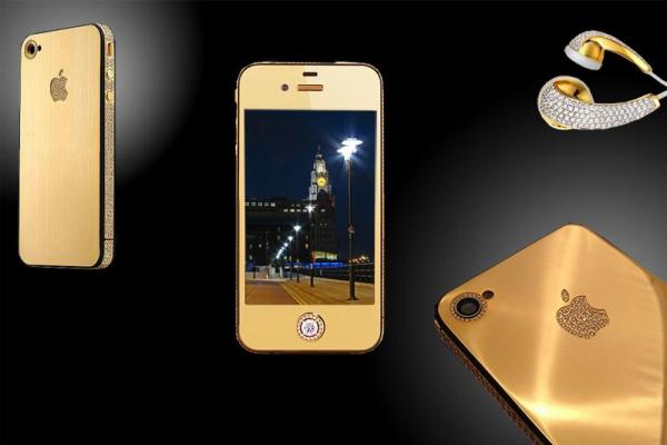 		<p>Goldstriker International, a U.K. company, collaborated with designer Stuart Hughes to make the iPhone 4 Supreme Diamond Rose, a gold phone that sold for $8M. Only two were made, so the chance of seeing one in your stocking is remote. Try, instead, t