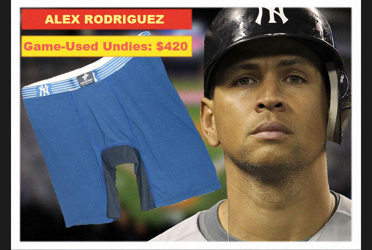 SportsWorld in Saugus, Mass., <a href="http://www.inquisitr.com/11641/a-rod-underwear-ebay/" target="_blank">reportedly sold</a> the used underwear of Yankees slugger Alex Rodriguez and Red Sox stars Kevin Youkilis and Josh Beckett. A commenter on one mes