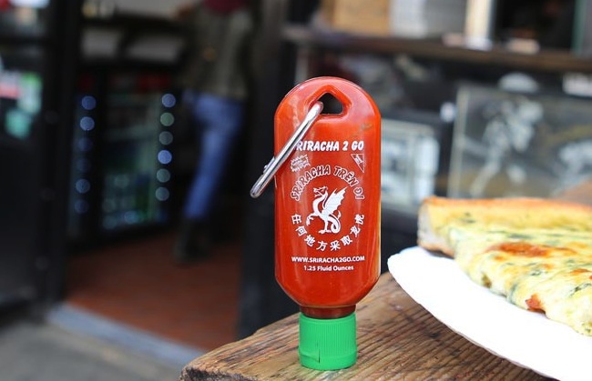 Food: Sriracha To-Go Bottle Keychain, $8