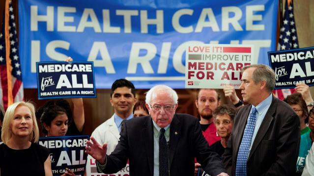 Democratic U.S. presidential candidate U.S. Sen. Bernie Sanders (I-VT) speaks at a news conference on Capitol Hill in Washington