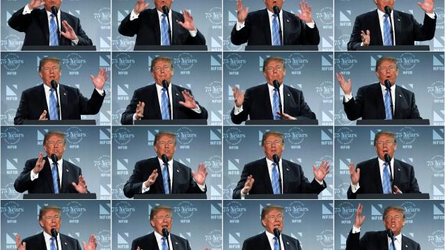 U.S. President Trump delivers remarks in Washington