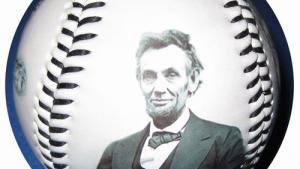 		<p>Nothing says "America" like baseball and Lincoln.</p>