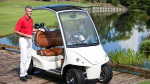 		<p>Cost: $50,282</p>    <p>The Garia Golf Car is the most expensive golf cart in the world, according to the U.K.'s Daily Telegraph. It was designed in Denmark and built in a Finnish factory where two of Porsche's sports models are built. This is fittin