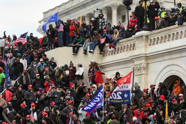 Supporters of U.S. President Donald Trump gather in Washington