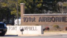 United States military personal come and go through the main gate at Fort Campbell, home of the army's 101st Airborne Divison, in Fort Campbell