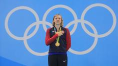 Swimming - Women's 800m Freestyle Victory Ceremony