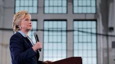 U.S. Democratic presidential nominee Hillary Clinton speaks at a campaign rally in Akron