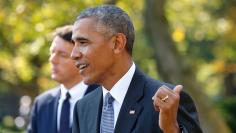 U.S. President Obama and Italian Prime Minister Renzi hold joint news conference at the White House in Washington