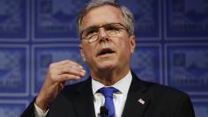 Former Florida Governor Jeb Bush addresses the Detroit Economic Club in Detroit