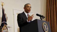 President Barack Obama delivers a statement on Iran