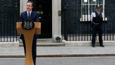 Britain's Prime Minister Cameron speaks outside Number 10 Downing Street in London