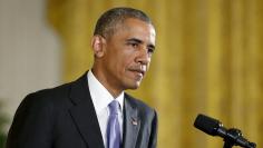 U.S. President Barack Obama listens to question on the recent Iran nuclear deal during a news conference at the White House in Washington