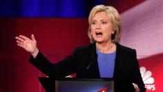 Democratic U.S. presidential candidate former Secretary of State Hillary Clinton speaks at the NBC News - YouTube Democratic presidential candidates debate in Charleston