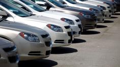 Chevrolet cars are seen at a GM dealership in Miami