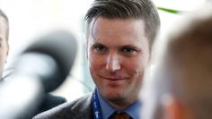 Richard Spencer, a leader and spokesperson for the so-called “alt-right” movement, speaks to the media at the Conservative Political Action Conference (CPAC) in National Harbor, Maryland