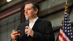 U.S. Republican presidential candidate Cruz addresses campaign rally in Houston