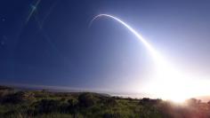 An unarmed Minuteman III ICBM launches during an operational test from Vandenberg Air Force Base California