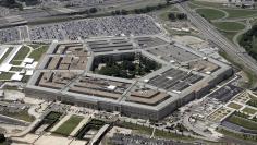An aerial view of the Pentagon building in Washington, June 15, 2005. [U.S. Defense Secretary Donald..