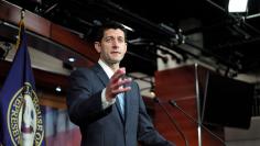 Speaker of the House Paul Ryan (R-WI) speaks during a news conference in Washington.