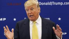 U.S. Republican presidential candidate Donald Trump speaks while campaigning for the 2016 Republican presidential nomination†in Winterset