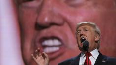 Republican U.S. presidential nominee Donald Trump speaks during the final session of the Republican National Convention in Cleveland