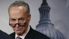 Sen. Schumer attends a news conference on Amtrak funding on Capitol Hill in Washington