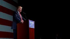 Republican U.S. presidential nominee Donald Trump attends a campaign rally at Crown Arena in Fayetteville, North Carolina