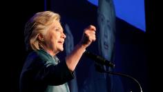 U.S. Democratic presidential nominee Hillary Clinton speaks at a Women for Hillary campaign finance event in Washington