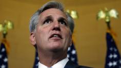 U.S. House Majority Leader McCarthy explains his decision to withdraw from the race to replace retiring House Speaker Boehner on Capitol Hill in Washington