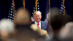 U.S. Republican presidential candidate Donald Trump speaks at a campaign rally forum in Newton, Iowa