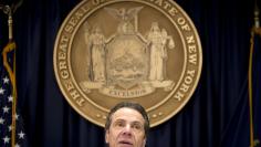 New York Governor Cuomo speaks during a news conference in New York