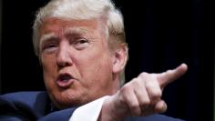 U.S. Republican presidential candidate Donald Trump speaks at the Family Leadership Summit in Ames