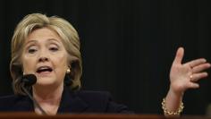 Democratic presidential candidate Hillary Clinton testifies before the House Select Committee on Benghazi on Capitol Hill in Washington