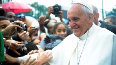 Pope Francis visits a favela in Brazil during the World Youth Day 2013.