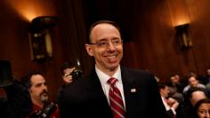 Rod Rosenstein, nominee to be Deputy Attorney General, arrives to testify before the Senate Judiciary Committee