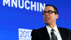 U.S. Treasury Secretary Mnuchin discusses the Trump administration's budget in Washington