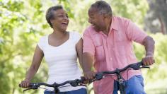 Seniors on bikes