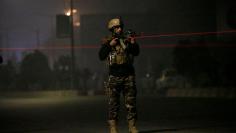 An Afghan security force keeps watch near the site of an attack on the Intercontinental Hotel in Kabul, Afghanistan January 20, 2018.REUTERS/Mohammad Ismail