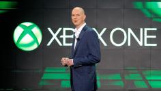 FILE PHOTO: Harrison, corporate vice president of Microsoft, speaks during the Xbox E3 Media Briefing at USC's Galen Center in Los Angeles