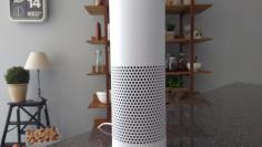 FILE PHOTO: The Amazon Echo, a voice-controlled virtual assistant, is seen at its product launch for Britain and Germany in London, Britain, September 14, 2016. REUTER/Peter Hobson