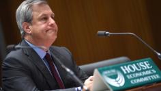 Westpac Bank CEO Brian Hartzer listens to a question from the Australian government's Economics Committee at Parliament House in Canberra, Australia, October 11, 2017.      AAP/Lukas Coch/via REUTERS   
