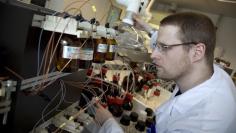 Dutch-based biotech firm Prosensa's researchers work on developing, possibly the world's first treatment for Duchenne muscular dystrophy disease (DMD), at their new laboratory in Leiden February 17, 2011.  REUTERS/Jerry Lampen 