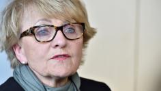 FILE PHOTO: Danuta Hubner, chair of the constitutional committee of the European Parliament gestures during an interview in Brussels, Belgium April 24, 2017. Reuters/Eric Vidal/File Photo