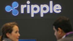 The logo of blockchain company Ripple is seen at the SIBOS banking and financial conference in Toronto, Ontario, Canada October 19, 2017. REUTERS/Chris Helgren 