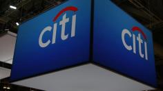 The Citigroup Inc logo is seen at the SIBOS banking and financial conference in Toronto